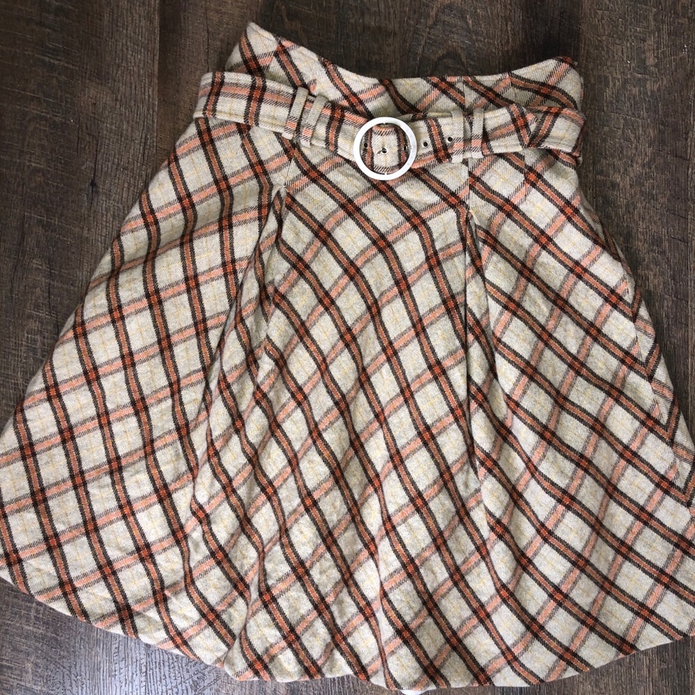 Plaid Wool & Cashmere Skirt!